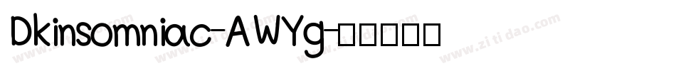 Dkinsomniac-AWYg字体转换