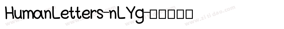 HumanLetters-nLYg字体转换