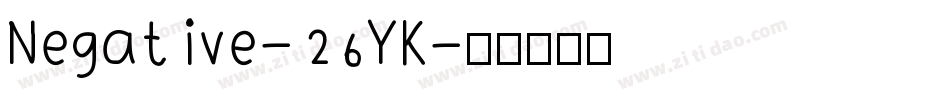 Negative-26YK字体转换 Negative-26YK字体转换
