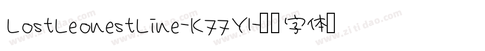 LostLeonestLine-K77Yl字体转换