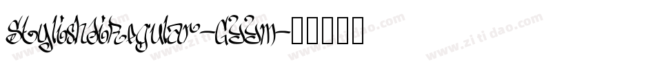 StylishIiRegular-GYYm字体转换