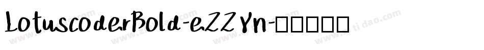 LotuscoderBold-eZZYn字体转换