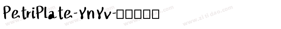PetriPlate-YnYv字体转换