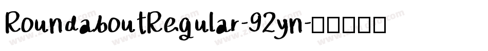RoundaboutRegular-92yn字体转换
