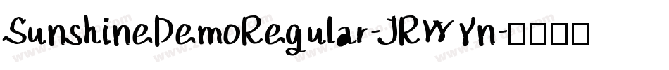 SunshineDemoRegular-JRWYn字体转换