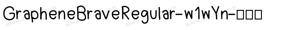 GrapheneBraveRegular-w1wYn字体转换