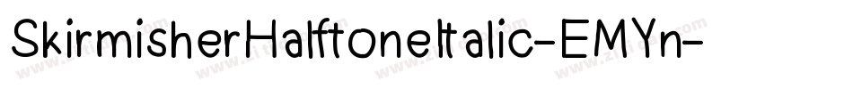 SkirmisherHalftoneItalic-EMYn字体转换