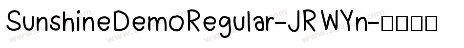 SunshineDemoRegular-JRWYn字体转换