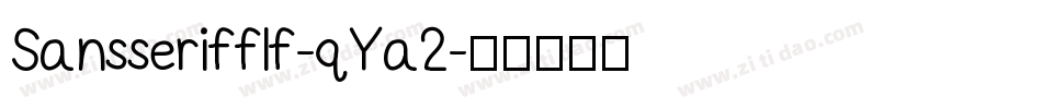 Sansserifflf-qYa2字体转换