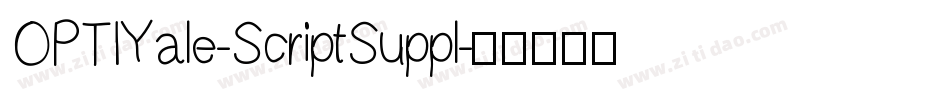 OPTIYale-ScriptSuppl字体转换
