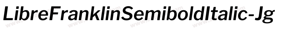 LibreFranklinSemiboldItalic-JgPB字体转换