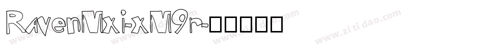RavenMxi-xM9r字体转换