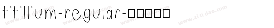 titillium-regular字体转换