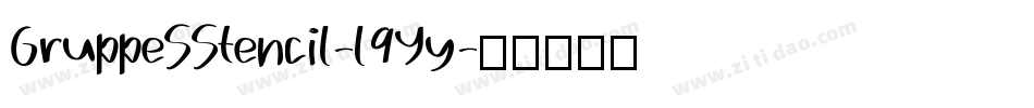 GruppeSStencil-l9Yy字体转换