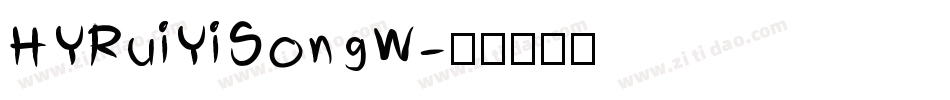 HYRuiYiSongW字体转换