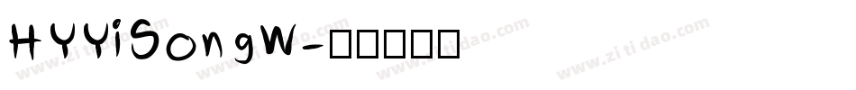 HYYiSongW字体转换