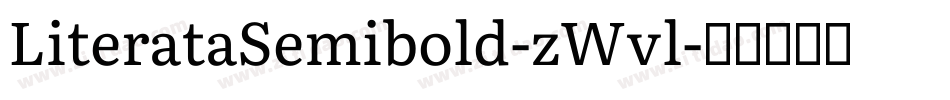 LiterataSemibold-zWvl字体转换