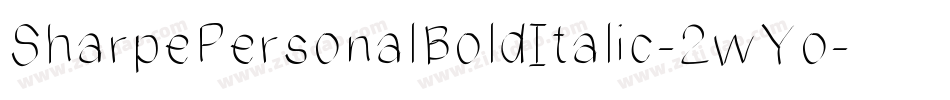 SharpePersonalBoldItalic-2wYo字体转换