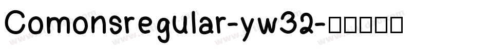 Comonsregular-yw32字体转换