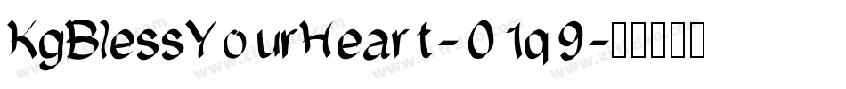 KgBlessYourHeart-01q9字体转换
