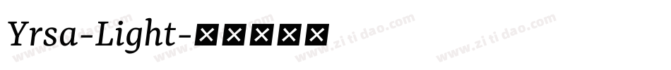 Yrsa-Light字体转换