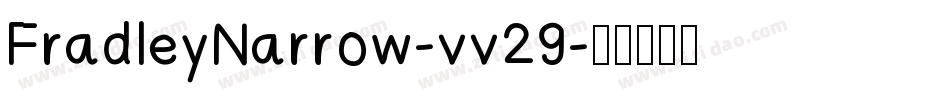 FradleyNarrow-vv29字体转换