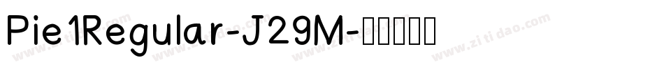 Pie1Regular-J29M字体转换