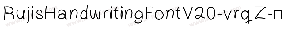 RujisHandwritingFontV20-vrqZ字体转换