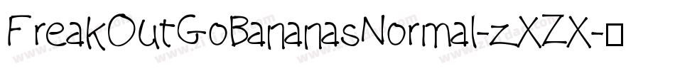 FreakOutGoBananasNormal-zXZX字体转换