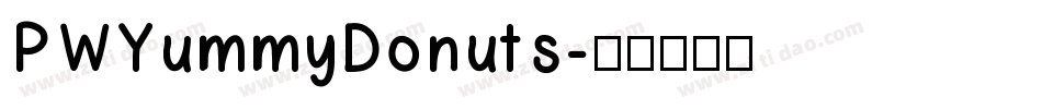 PWYummyDonuts字体转换