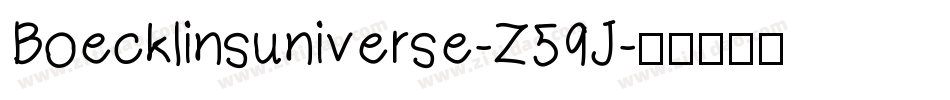 Boecklinsuniverse-Z59J字体转换