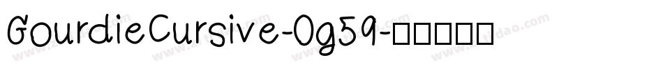 GourdieCursive-0g59字体转换