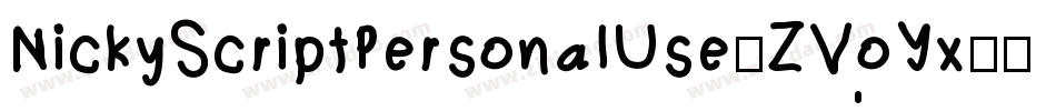 NickyScriptPersonalUse-ZVoYx字体转换