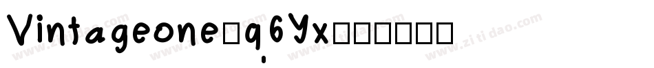 Vintageone-q6Yx字体转换