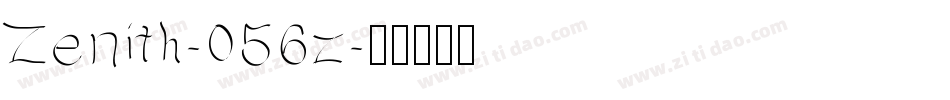 Zenith-056z字体转换