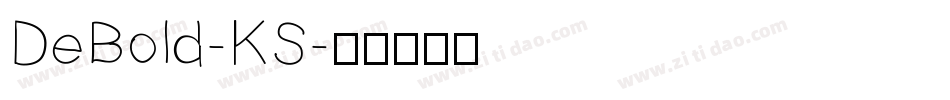 DeBold-KS字体转换