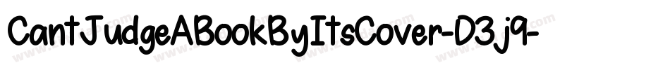 CantJudgeABookByItsCover-D3j9字体转换