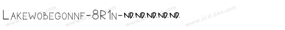 Lakewobegonnf-8R1n字体转换