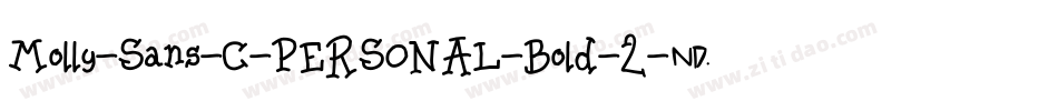 Molly-Sans-C-PERSONAL-Bold-2字体转换