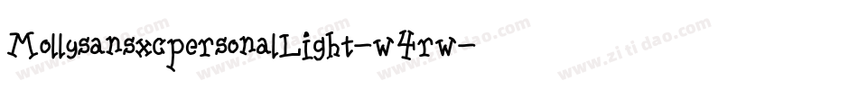 MollysansxcpersonalLight-w4rw字体转换