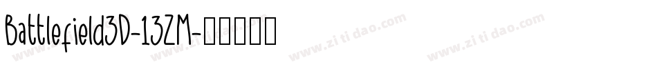 Battlefield3D-13ZM字体转换