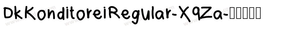 DkKonditoreiRegular-X9Za字体转换