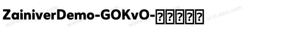 ZainiverDemo-GOKvO字体转换