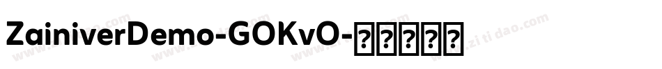 ZainiverDemo-GOKvO字体转换