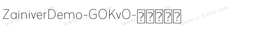 ZainiverDemo-GOKvO字体转换