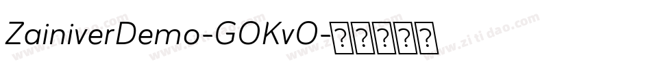 ZainiverDemo-GOKvO字体转换