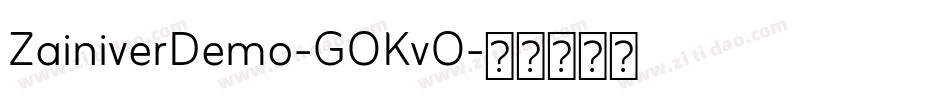 ZainiverDemo-GOKvO字体转换
