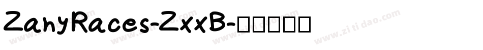 ZanyRaces-ZxxB字体转换