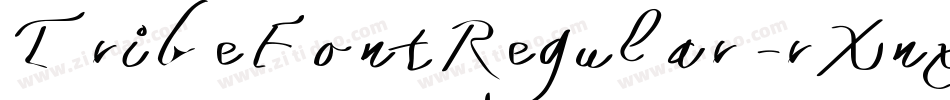TribeFontRegular-rXnx字体转换
