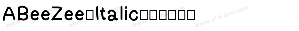 ABeeZee-Italic字体转换